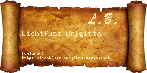 Lichtfusz Brigitta névjegykártya