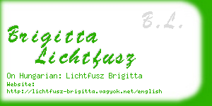 brigitta lichtfusz business card
